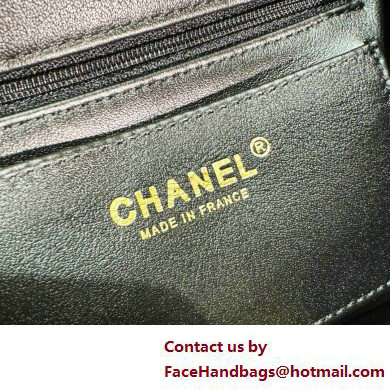 Chanel Patent Calfskin  &  Gold-Tone Metal Mini Flap Bag with Top Handle AS4472 Black 2025